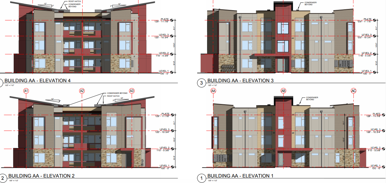 Elevations for The Edge apartments in Loveland, CO