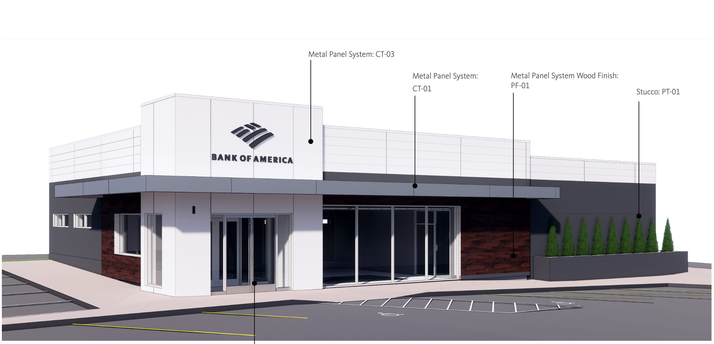 Rendering of Bank of America Northgate in Greeley, CO