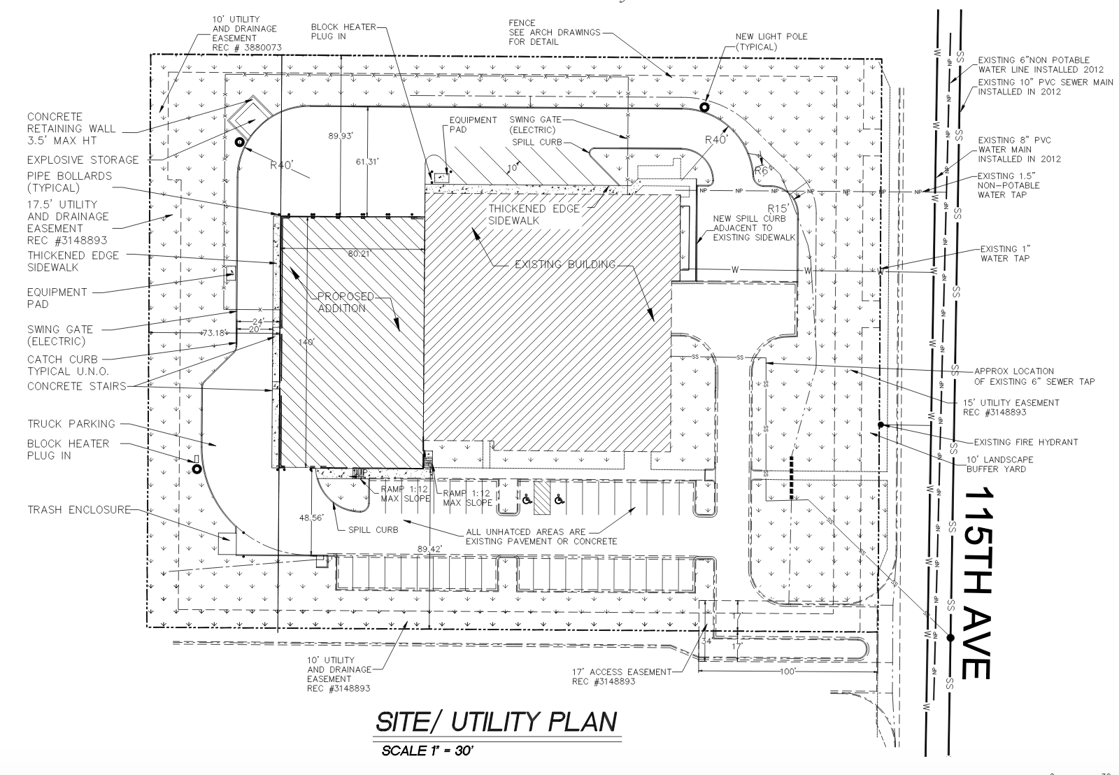 Site plan for addition to Weld County Forensic Lab in Greeley, CO