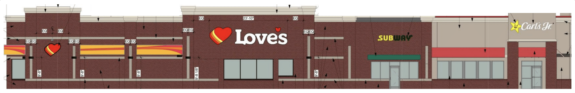 Artist rendering of Loves Travel Stop