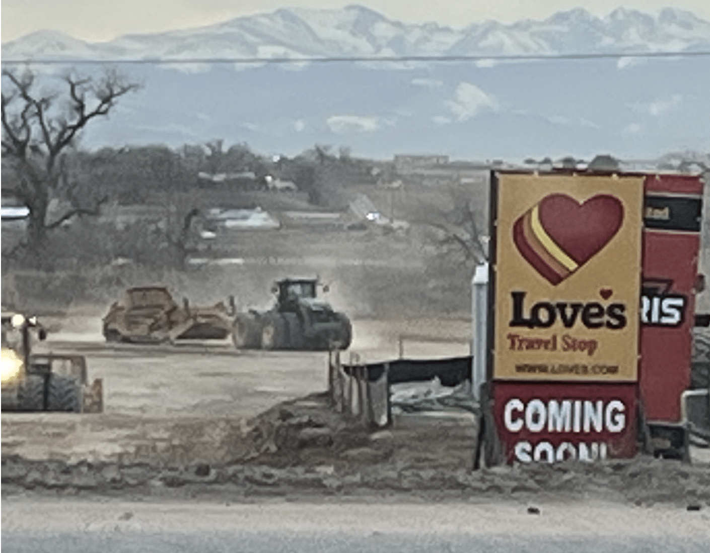 Love's Travel Stop under construction.